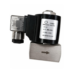 1/2" Inox Mecatic high pressure solenoid valve 0-120bar, NC, 24VAC